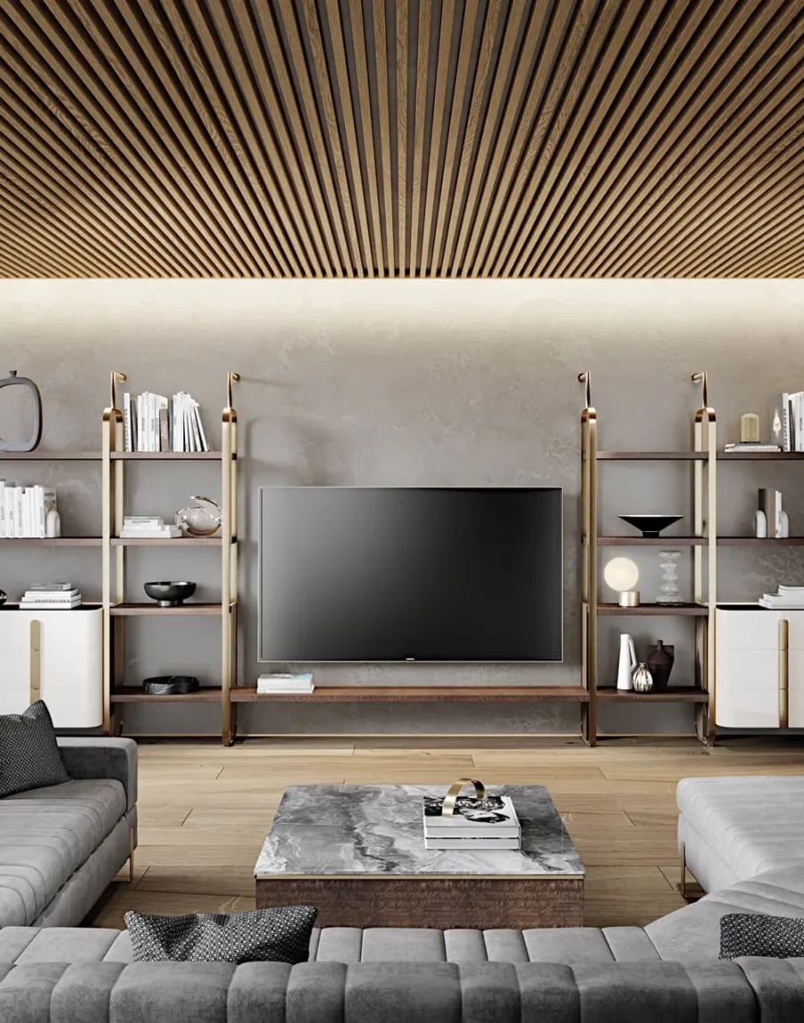 obrazek 4 Elegancka szafka RTV w stylu modernistycznym - do salonu