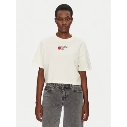 Zdjęcie Converse T-Shirt Thorned 10028306-A01 Écru Oversize