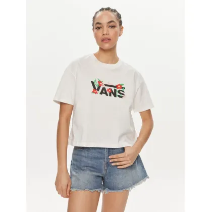 Zdjęcie Vans T-Shirt Fleurs Os Crop Ss VN000JG7 Écru Regular Fit