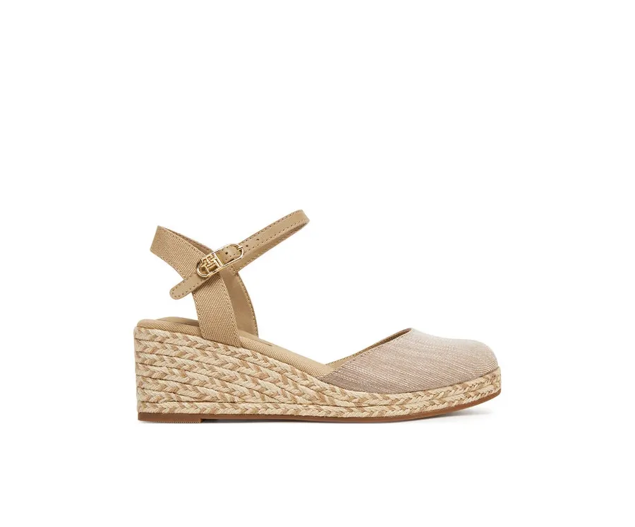 obrazek 1 Tommy Hilfiger Espadryle Chambray Mid Wedge Espad FW0FW08477 Beżowy
