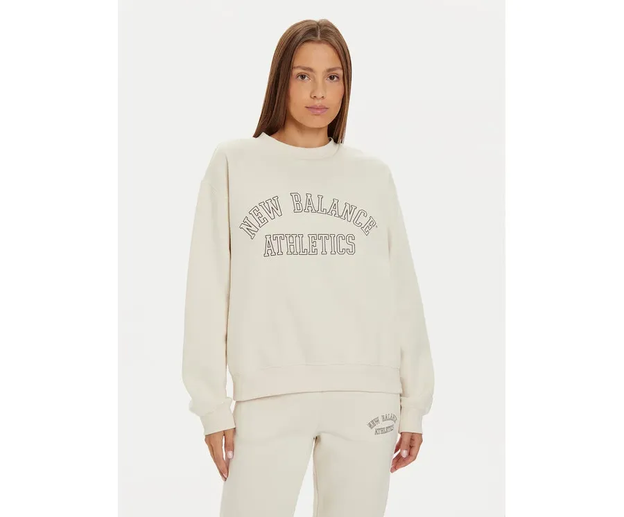 obrazek 1 New Balance Bluza WT43516 Beżowy Relaxed Fit