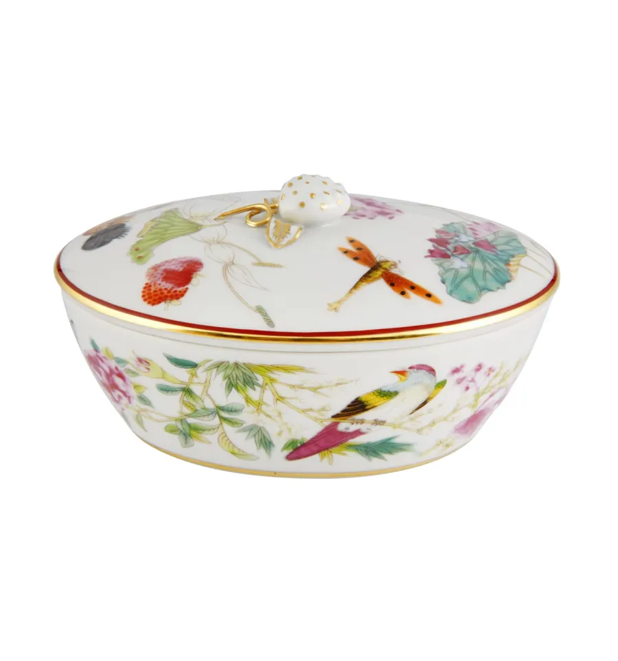 obrazek 1 Porcelanowy przykryty pojemnik z motywem natury - Vista Alegre
