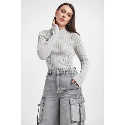 Zdjęcie Sweter damski prążkowany PATRIZIA PEPE Patrizia Pepe