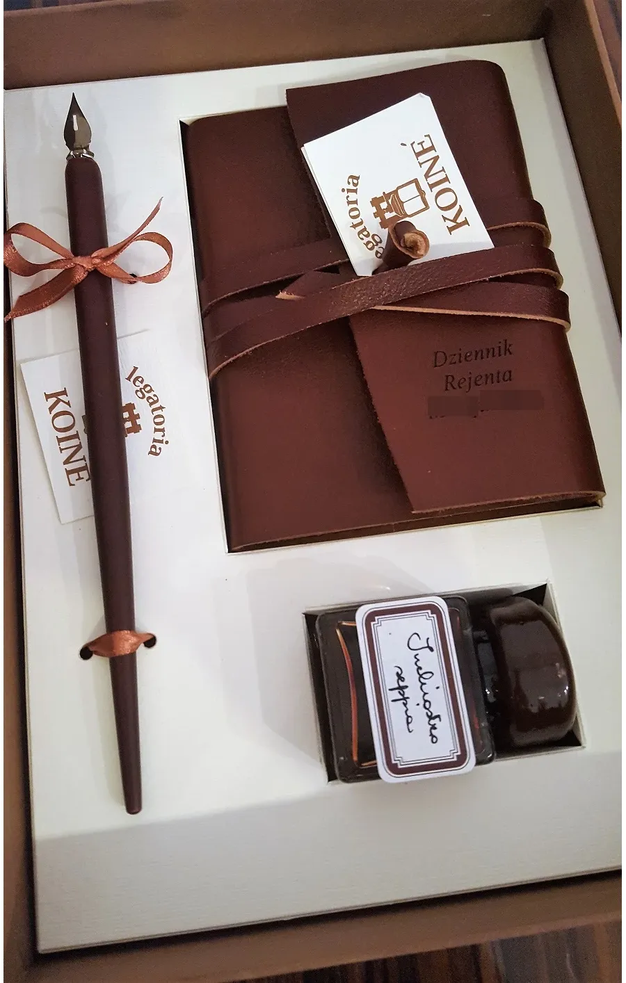 picture 2 Classic set - leather notebook, pen and ink