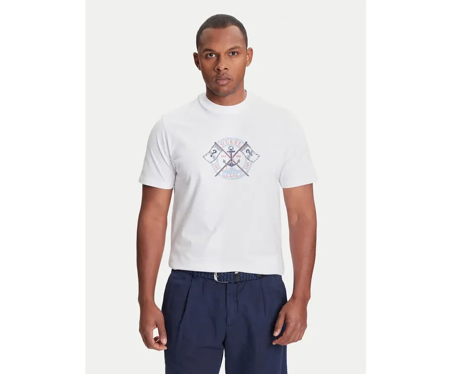 obrazek 1 Guess T-Shirt M5YI62 K8FQ4 Biały Regular Fit