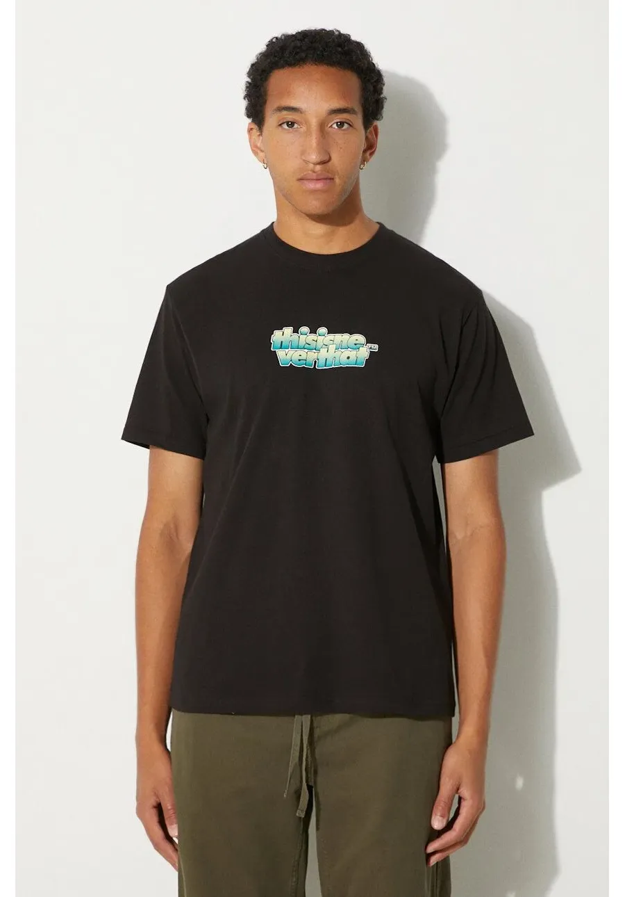 obrazek 1 thisisneverthat t-shirt bawełniany Gradient OL-Logo Tee męski kolor czarny z nadrukiem TN241TTSST11