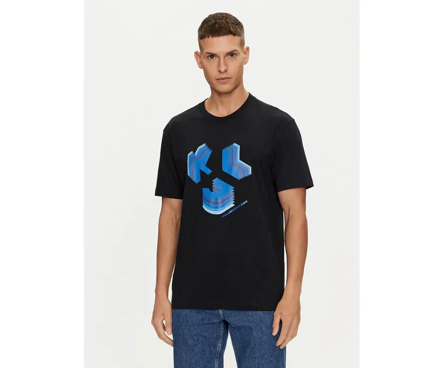 obrazek 1 Karl Lagerfeld Jeans T-Shirt 241D1708 Biały Regular Fit