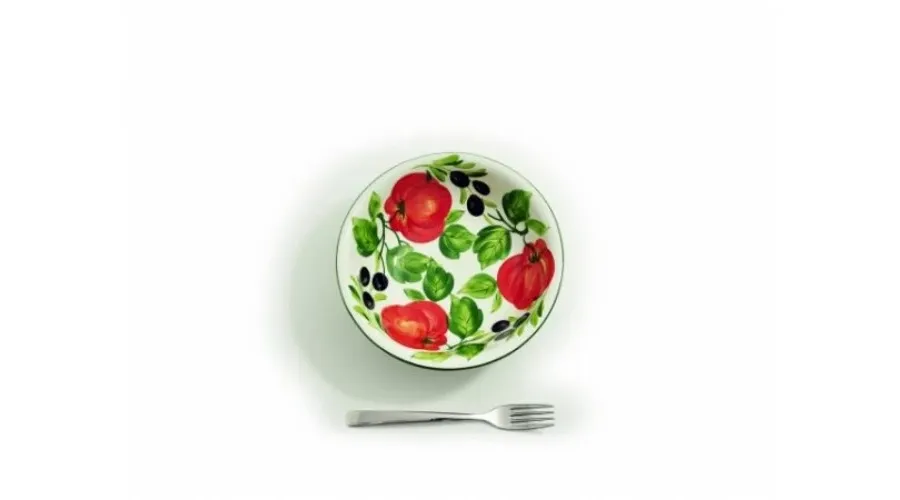 obrazek 1 Średnia okrągła ręcznie malowana miska sałatkowa - Le Ceramiche