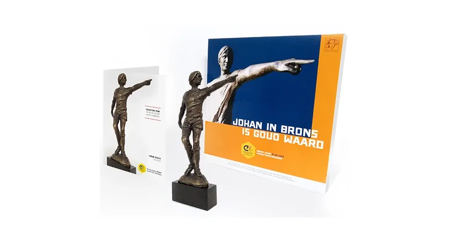 obrazek 3 Luksusowa statuetka holenderskiego piłkarza Johana Cruyffa - wspaniały prezent dla miłośników sportu