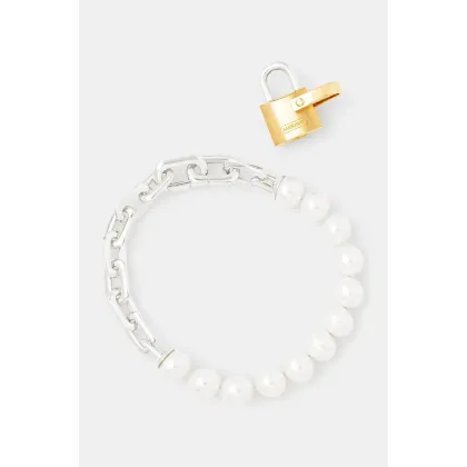 Zdjęcie AMBUSH bransoletka srebrna Pearl Padlock Bracelet damska 12115260