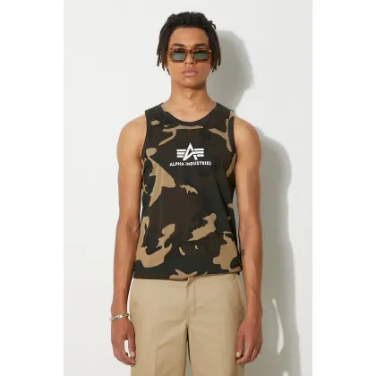 Zdjęcie Alpha Industries t-shirt bawełniany kolor zielony 126566C.408-ZIELONY