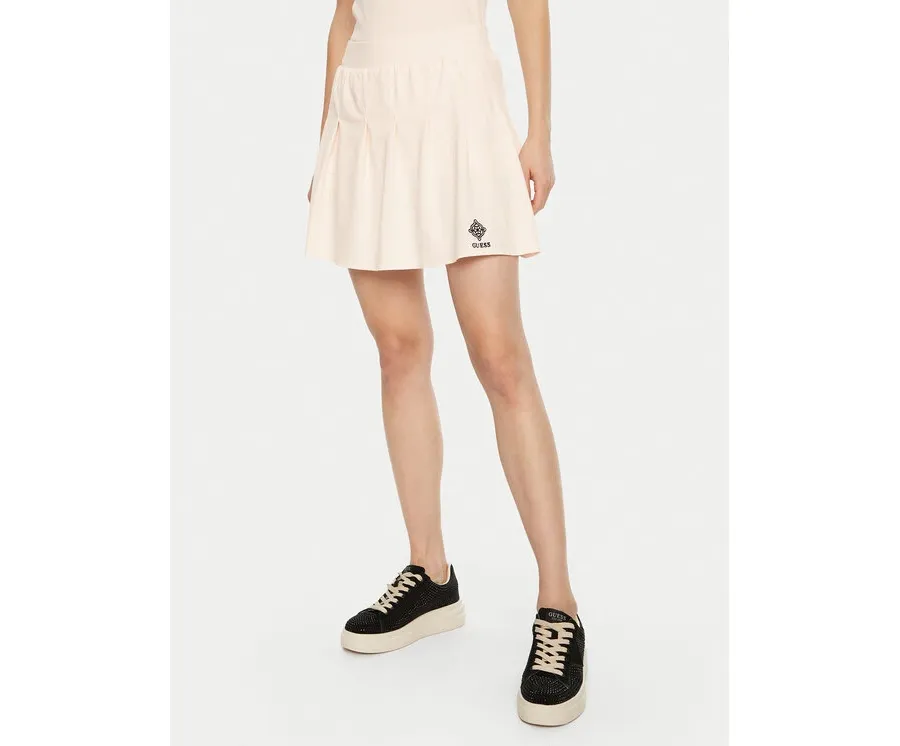 obrazek 1 Guess Spódnica mini V5RD00 KCOK1 Biały Regular Fit