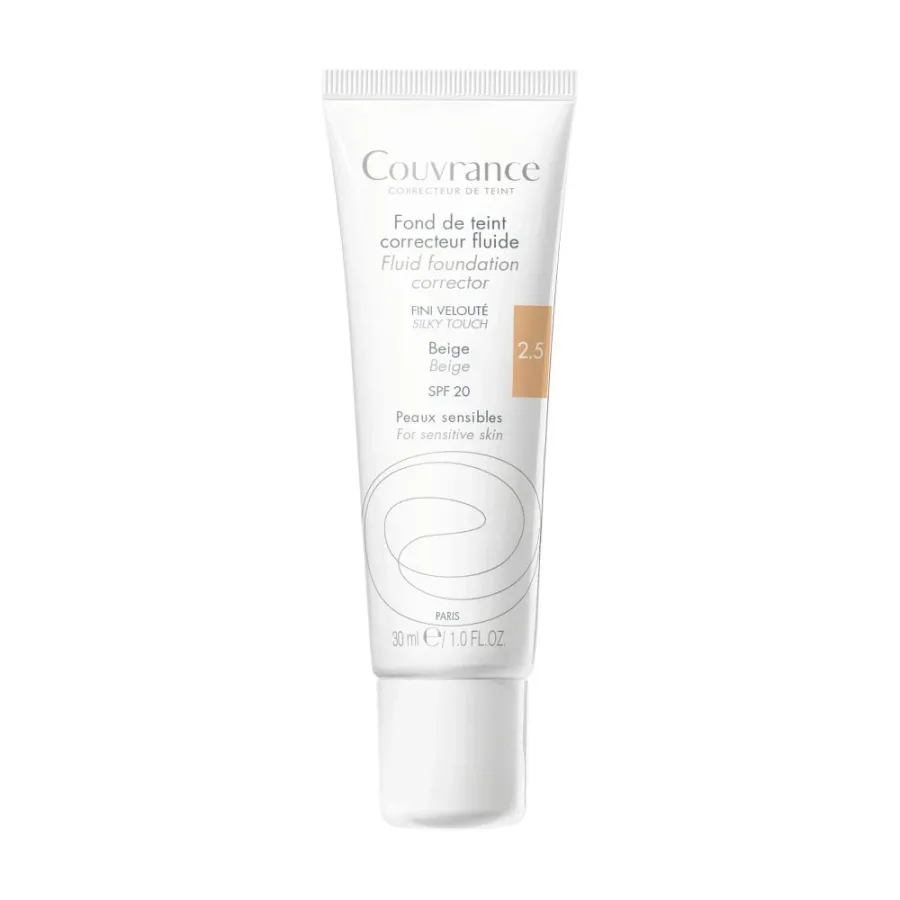 obrazek 1 Avène Couvrance Fluid korygujący SPF20, Beżowy 2.5 Beż 30 ml Avene