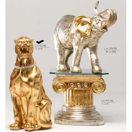 Picture Gold panther with Swarovski collar - Valle d'oro Patchi