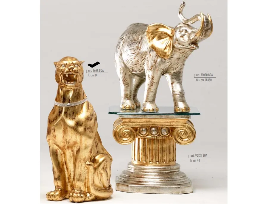 obrazek 1 Złota pantera z kołnierzem Swarovski - Valle d'oro Patchi