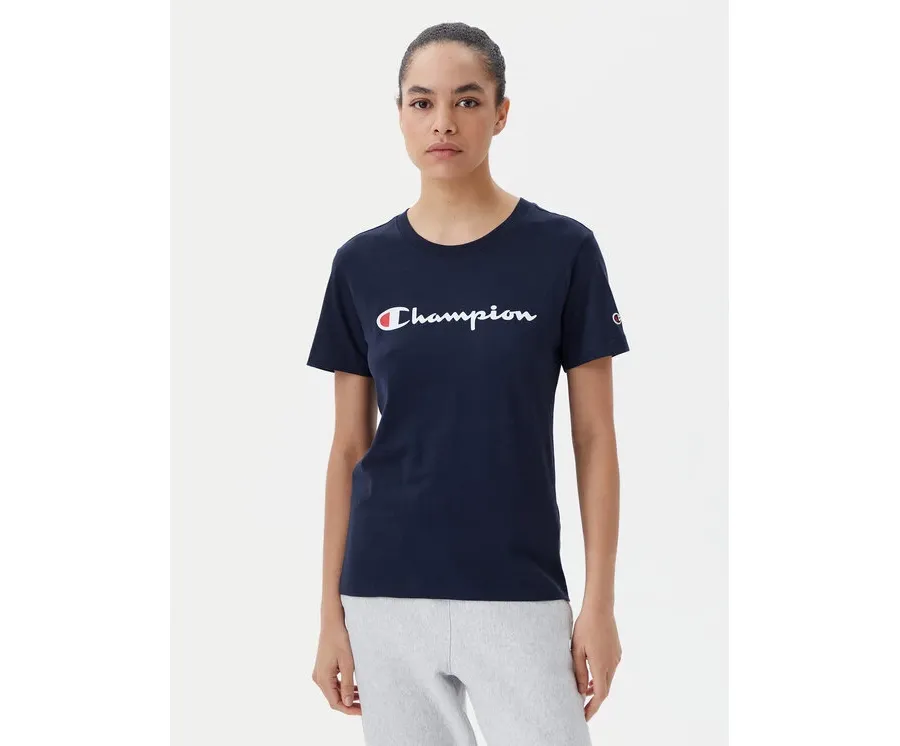 obrazek 1 Champion T-Shirt 118090 Granatowy Slim Fit