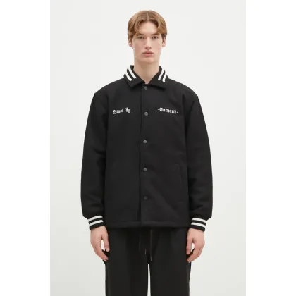 Zdjęcie Carhartt WIP kurtka z domieszką wełny Wool Coach Jacket kolor czarny przejściowa I034386.K02XX