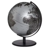 Zdjęcie Dekoracyjny globus Pluto Matt Silver na biurko