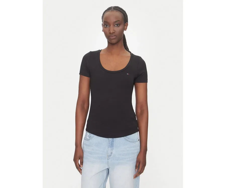 obrazek 1 Tommy Jeans T-Shirt Essential DW0DW20916 Czarny Regular Fit