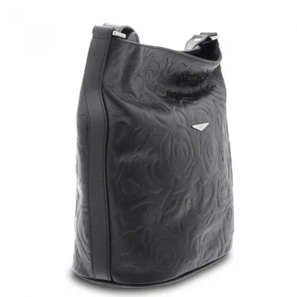 Zdjęcie Skórzana czarna torebka na ramię - Giudi