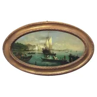 Zdjęcie Unikatowy obraz olejny na owalnym płótnie