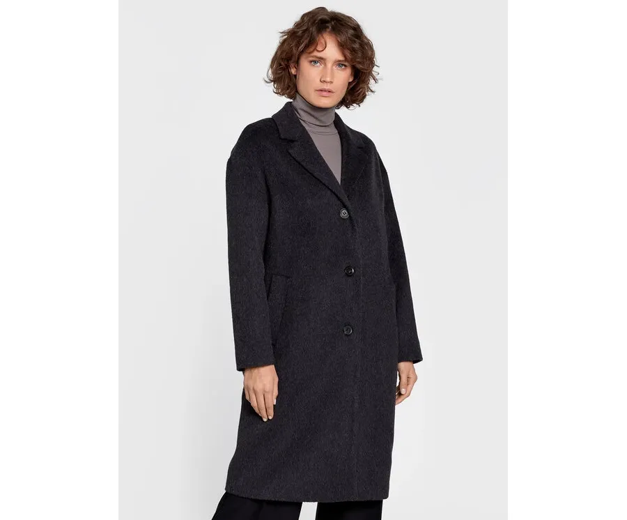 obrazek 1 Calvin Klein Płaszcz wełniany K20K204629 Szary Regular Fit