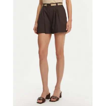 Zdjęcie TWINSET Szorty materiałowe 251TT2106 Brązowy Loose Fit