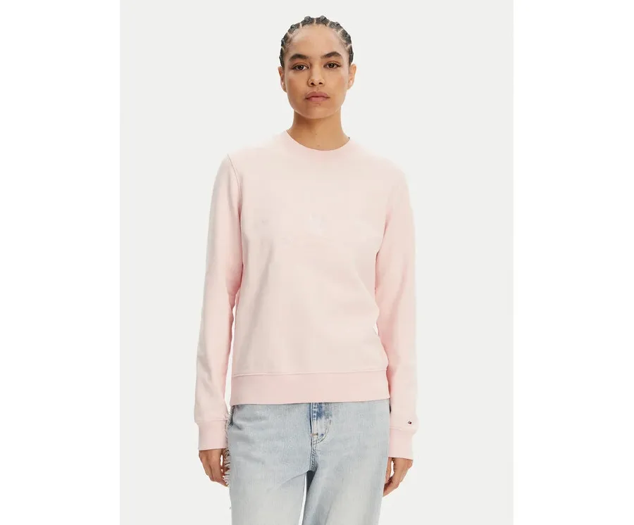 obrazek 1 Tommy Jeans Bluza Tonal Crest DW0DW20637 Różowy Regular Fit