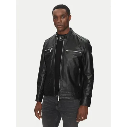 Zdjęcie KARL LAGERFELD Kurtka skórzana 555083 551420 Czarny Regular Fit