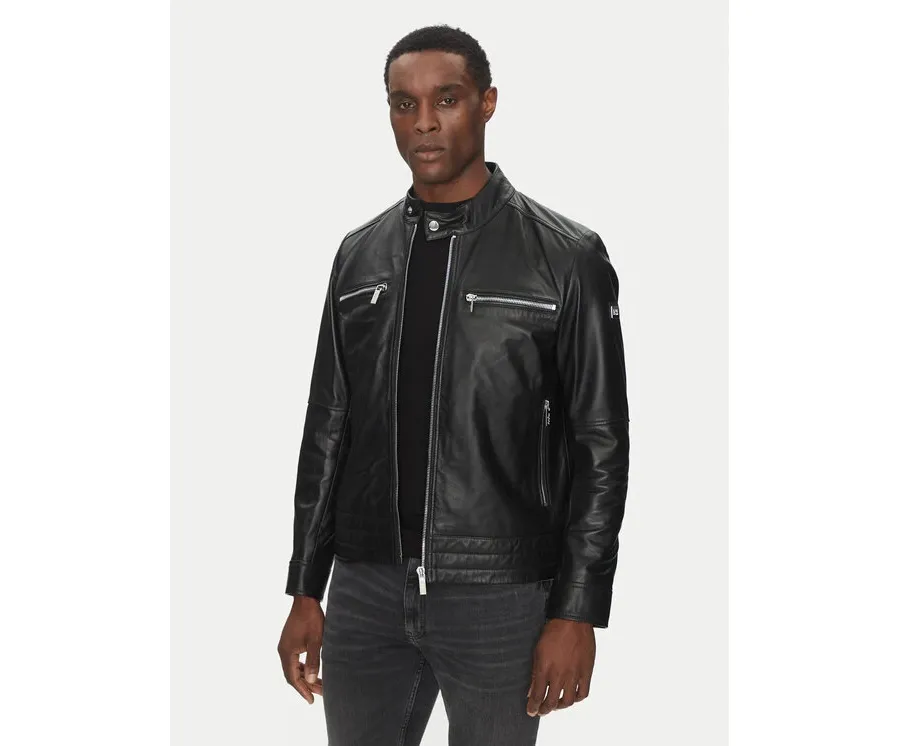 obrazek 1 KARL LAGERFELD Kurtka skórzana 555083 551420 Czarny Regular Fit
