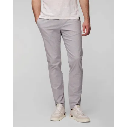 Zdjęcie Niebieskie Spodnie Z Lnem Męskie Alberto Jump-smart Linen