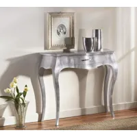 Zdjęcie Stylowa konsola z szufladą w kolorze srebrnym - Zanini