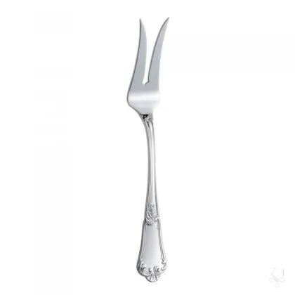 Zdjęcie Pięknie zdobiony posrebrzany widelec do serwowania mięsa - Zaramella Argenti