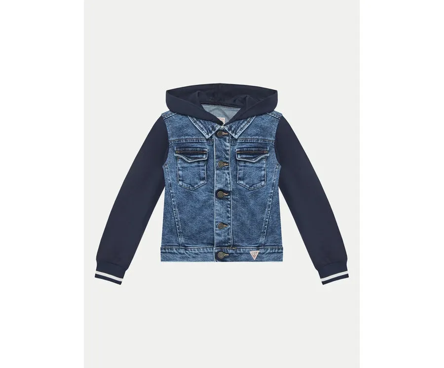 obrazek 1 Guess Kurtka jeansowa N5GL00 D5NK0 Granatowy Regular Fit
