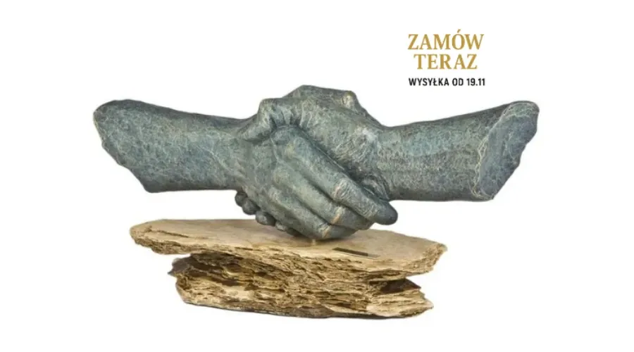 obrazek 1 Uścisk dłoni - rzeźba na prezent dla szefa!