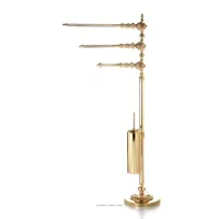 Picture Functional standing towel rack with toilet brush holder – Il Paralume Marina