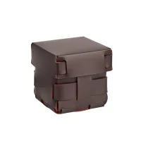 Zdjęcie Stylowy koszyk Bottega 12x12xH13 cm w kolorze czekoladowym