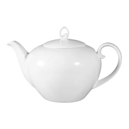Picture Beautiful white porcelain tea kettle in a modern style - Seltmann Weiden