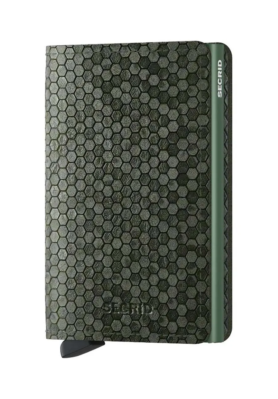 obrazek 1 Secrid portfel skórzany Slimwallet Hexagon Green kolor zielony