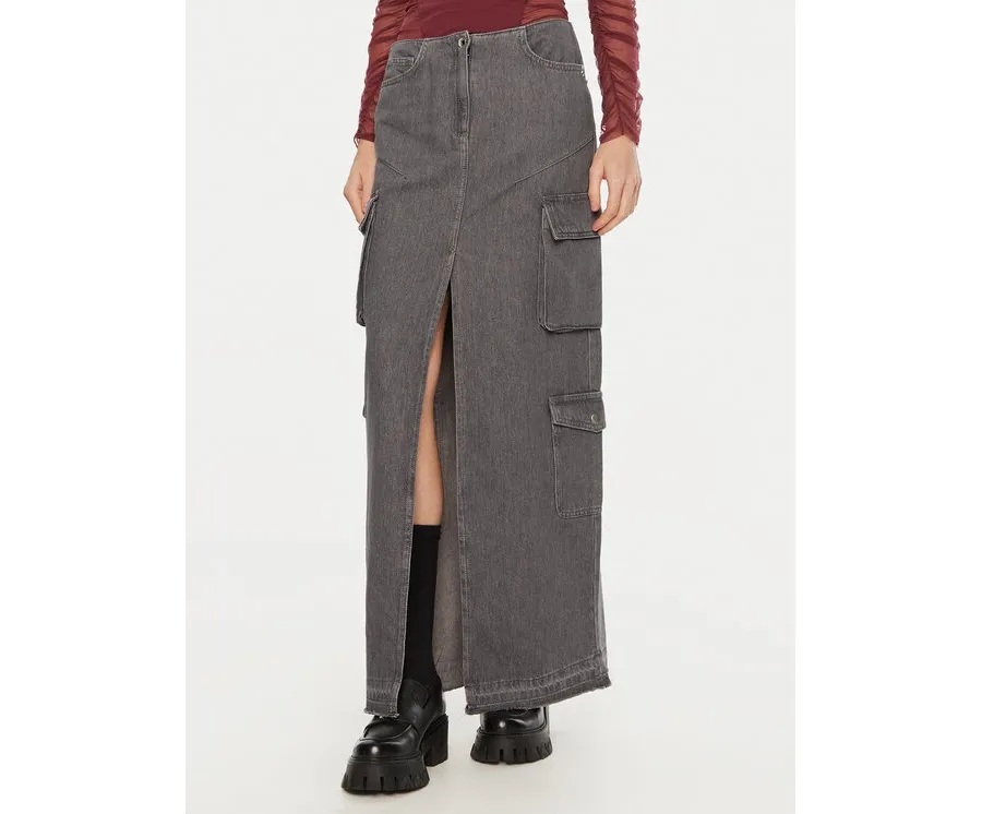 obrazek 1 Patrizia Pepe Spódnica jeansowa 8G0415/D080-S684 Szary Regular Fit