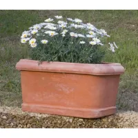 Picture Oblong terracotta flowerpot made in Italian style - Fornace Masini