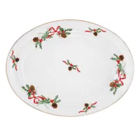 Picture Oval plate 39 cm from the Christmas Holly series