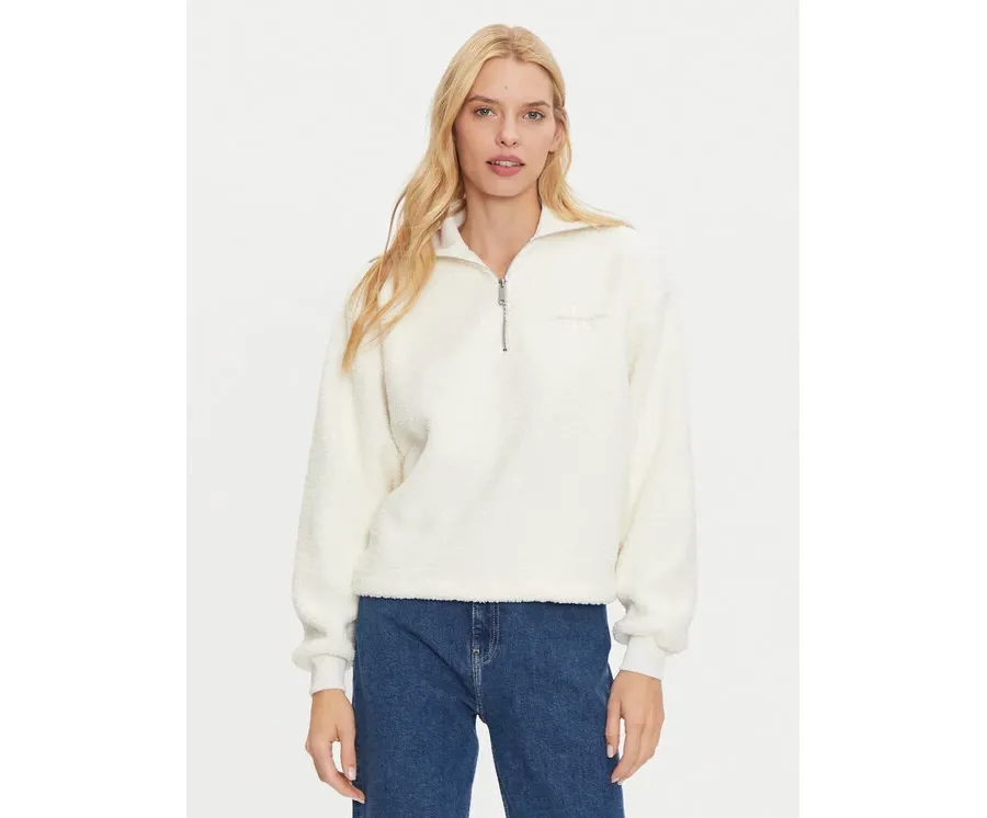 obrazek 1 Calvin Klein Jeans Bluza J20J224180 Écru Relaxed Fit