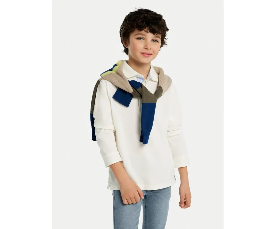 obrazek 1 Mayoral Polo 7104 Écru Regular Fit