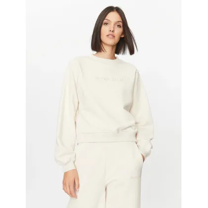 Zdjęcie Woolrich Bluza Logo CFWWSW0115FRUT3164 Écru Relaxed Fit