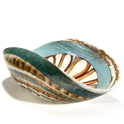 Zdjęcie Ręcznie malowana misa ze szkła murano