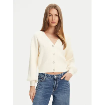 Zdjęcie Guess Kardigan W5YR07 Z2ZK2 Écru Relaxed Fit