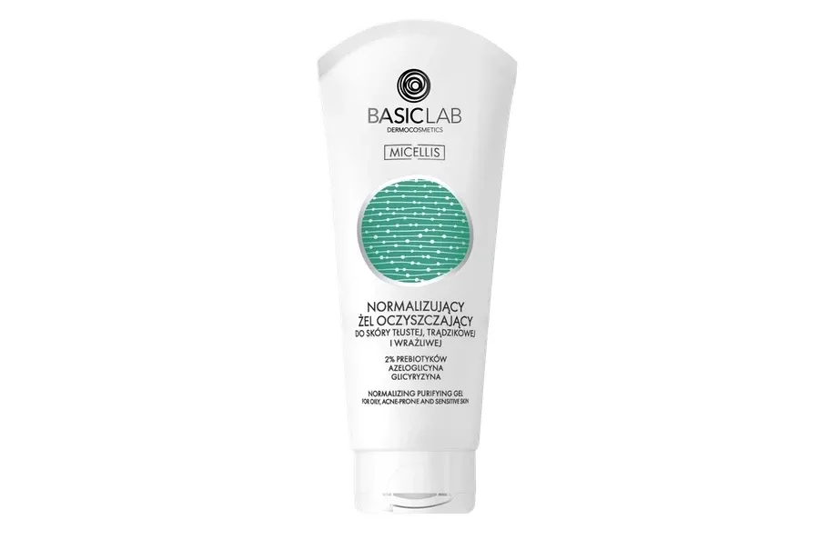 obrazek 1 Basiclab Mini Normalizujący żel oczyszczający do skóry tłustej, trądzikowej i wrażliwej 100 ml Basiclab Dermocosmetics