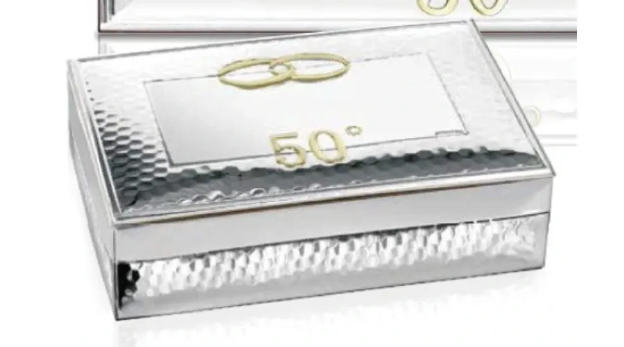 obrazek 1 Stylowe srebrne pudełko 13х18х4 cm na 50 rocznicę ślubu