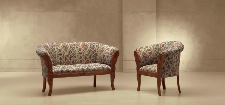 obrazek 1 Oryginalna sofa i fotel w stylu francuskim – Morello Gianpaolo